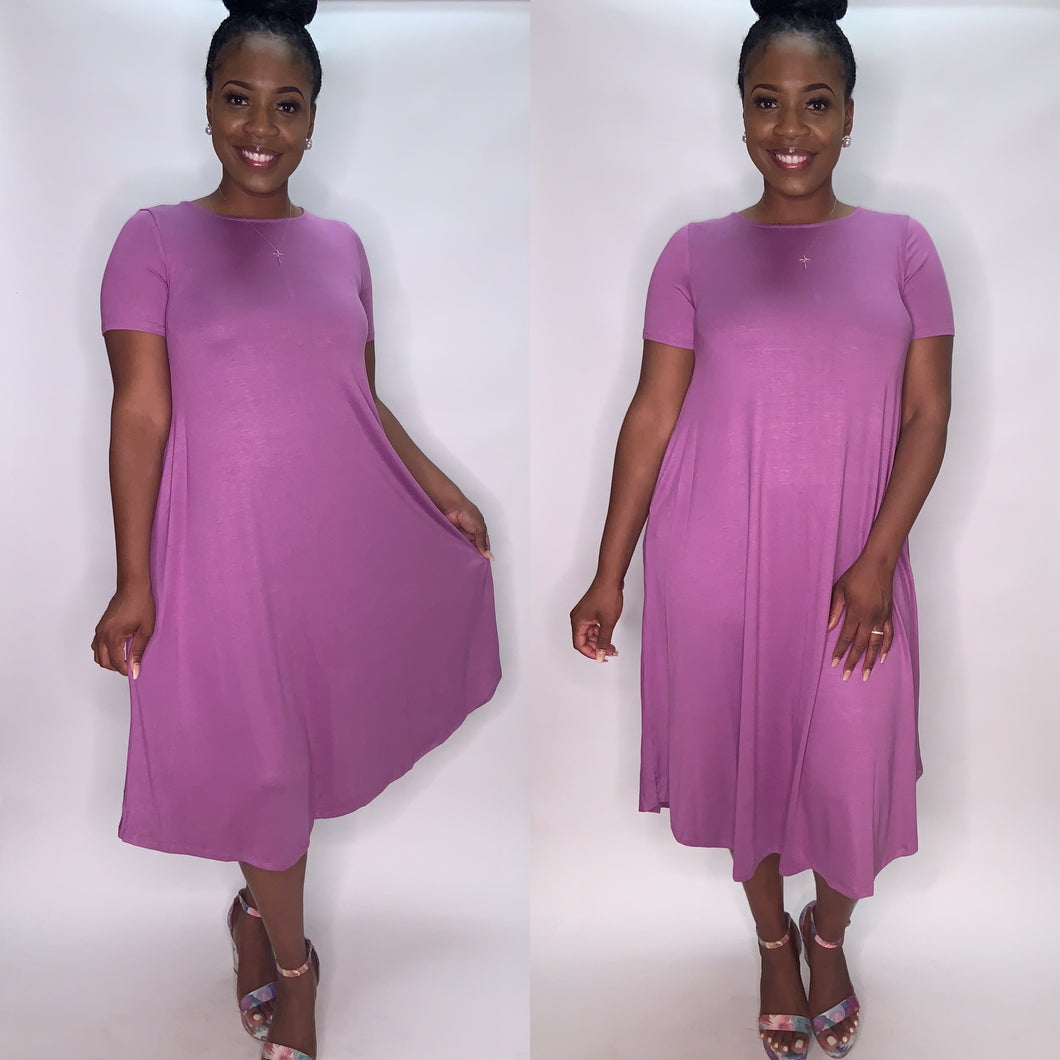 Relaxin Dress - Dark Mauve